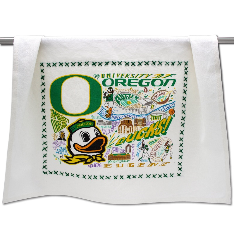Oregon, University of Collegiate Dish Towel