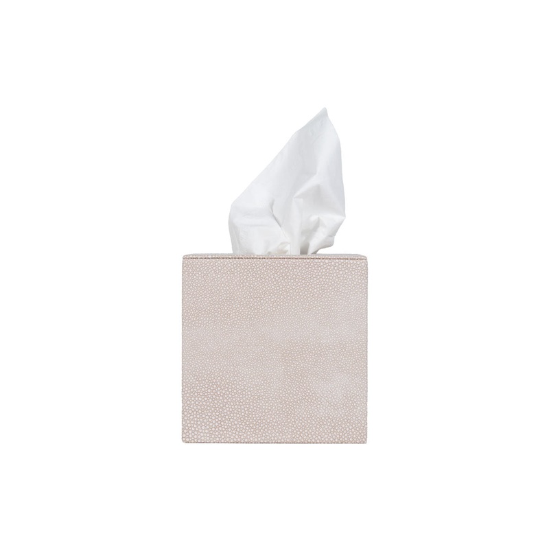 SHAGREEN TISSUE BOX | Taupe