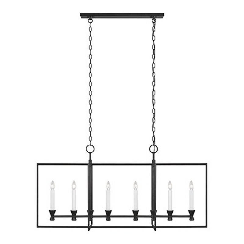 Visual Comfort CC1406 Keystone 6-lt 48″ Linear Chandelier