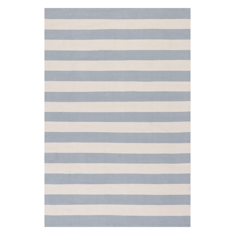 Banks Stripe Handwoven Indoor/Outdoor Rug | Swedish Blue