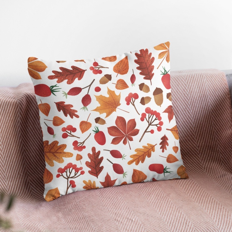Fall Leaves Decor Pillow Case