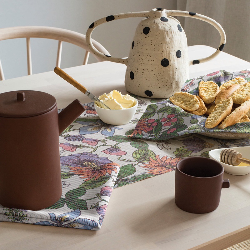 Flora Organic Cotton Woven Table & Kitchen Textiles Collection