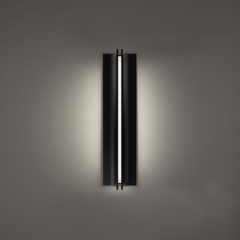 Modern Forms WS-W82516 Strait 16″ Tall LED Wall Sconce, 3000K, Black – Open Box