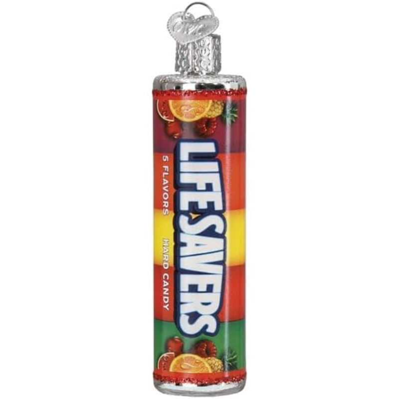 Old World Christmas Blown Glass Ornament for Christmas Tree, Lifesavers (with OWC Gift Box)