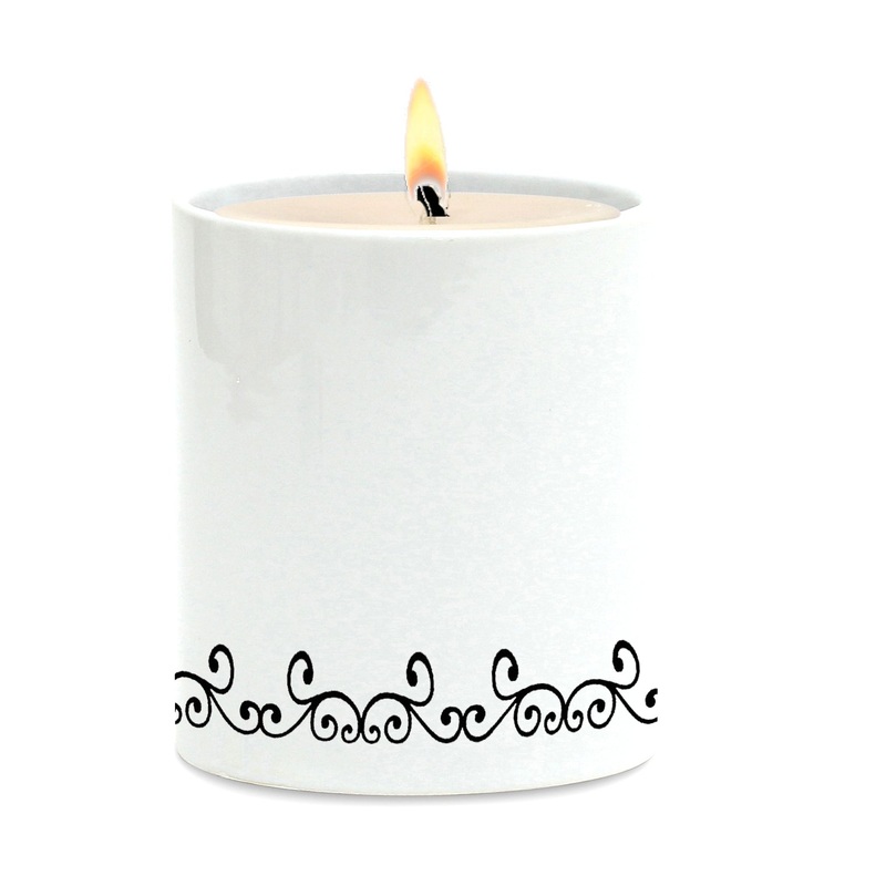 SUBLIMART: Line Art – Porcelain Soy Wax Candle (Design #LIN25)