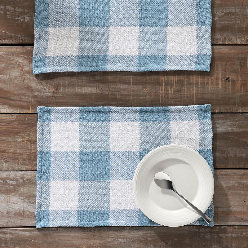 Annie Buffalo Check Blue Placemat Set of 2 13×19