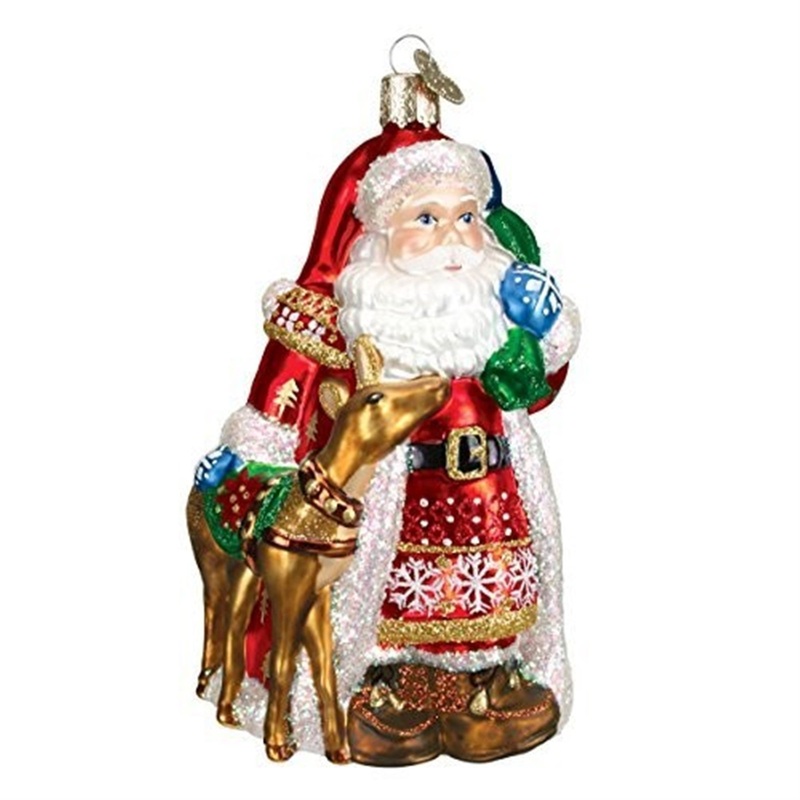 Old World Christmas Nordic Santa Glass Blown Ornament