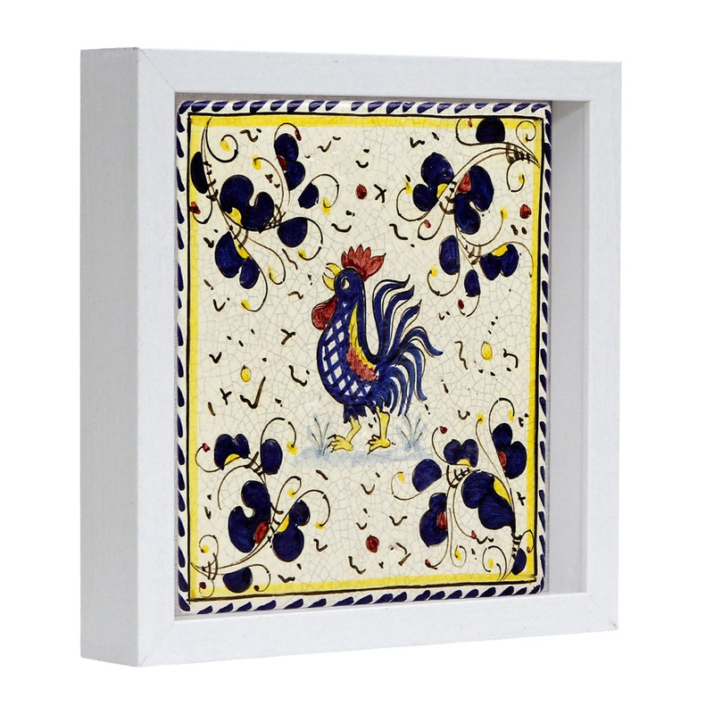 ANTICA DERUTA: Hand Painted Ceramic Deruta Wall Hung Tile 8″ (PT/35)