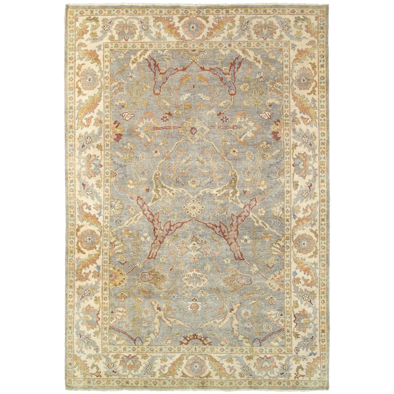 Palace Grey Beige Traditional Oriental Indoor Rug