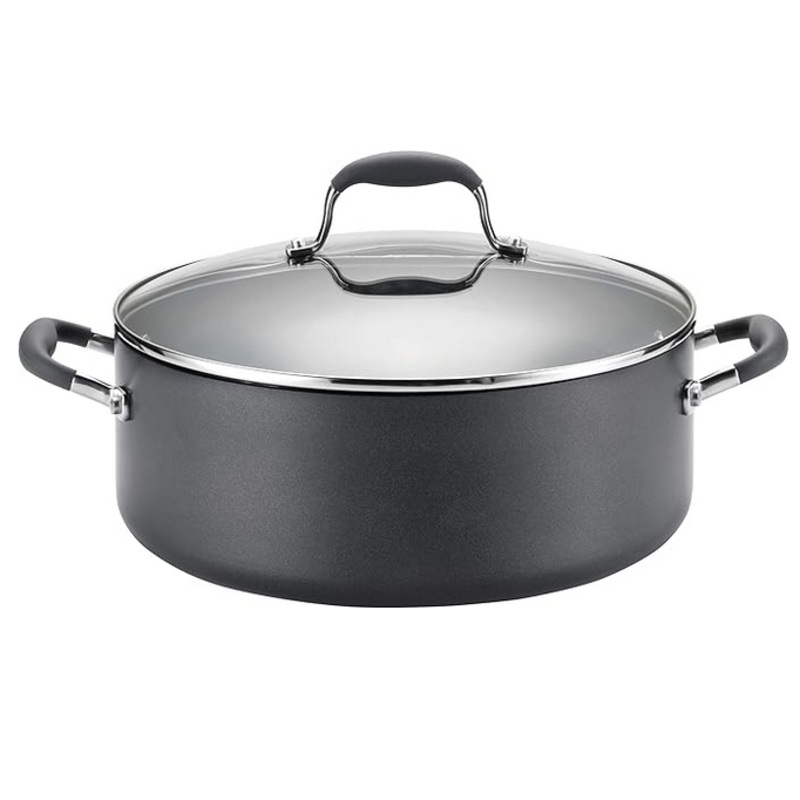 Anolon Advanced Hard Anodized Nonstick Stock Pot with Lid, 7.5 Qt,Gray