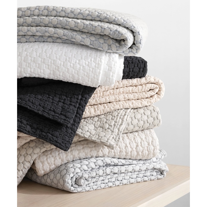 Lodi Matelasse Sham | Black/White