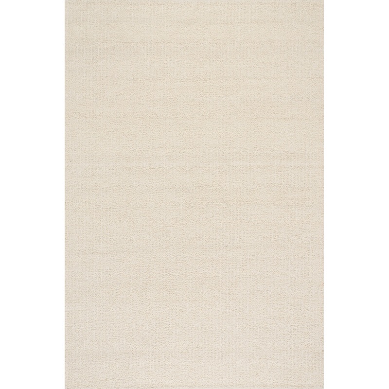 Zeva Textured Flatweave Shag Rug | Beige
