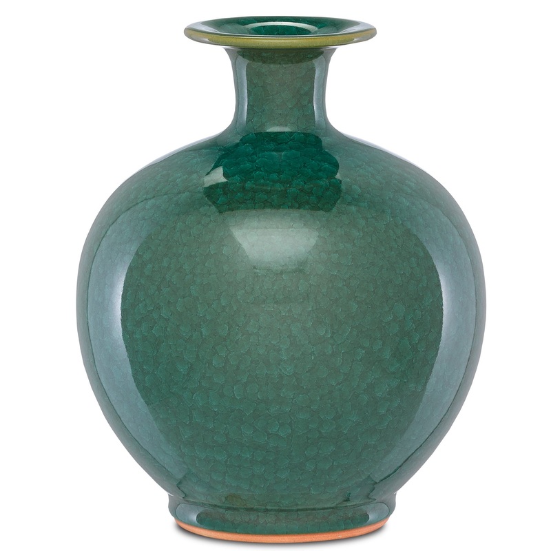 Kara Large Crystalized Green Vase