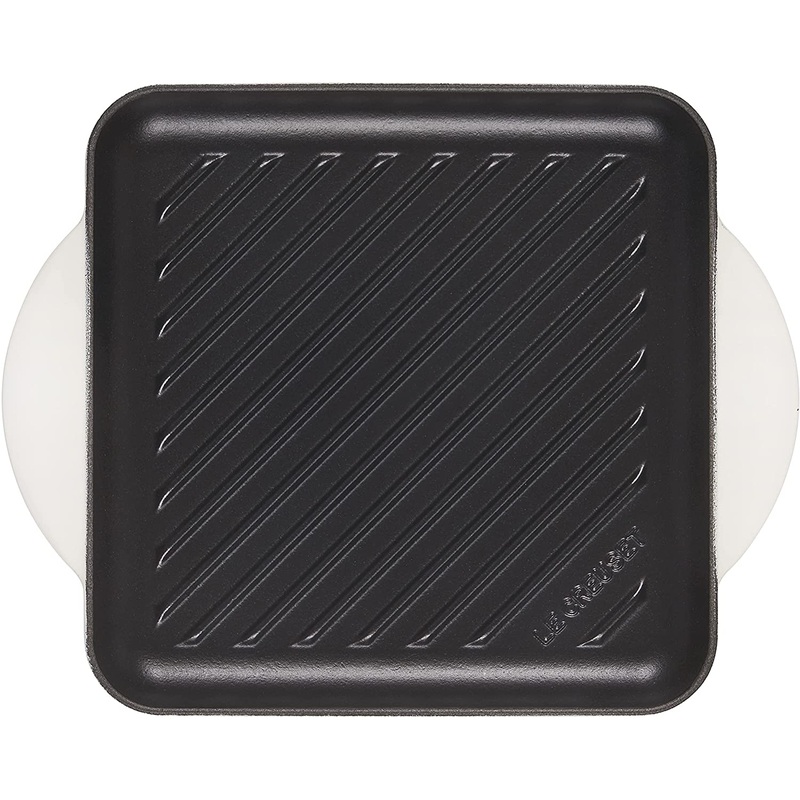 Le Creuset Enamaled Cast Iron Square Grill, 9.5″