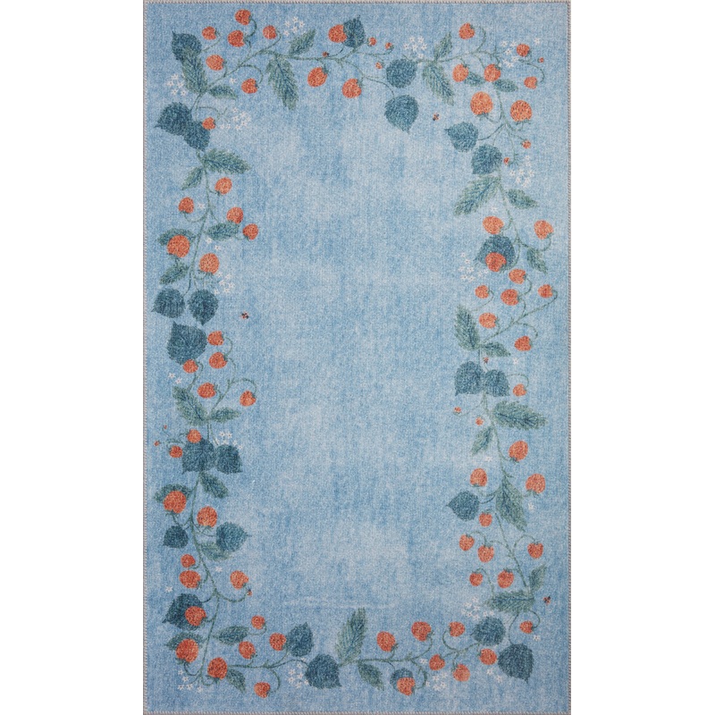 Rifle Paper Co. x Loloi Atelier Rug | Strawberry Fields Periwinkle