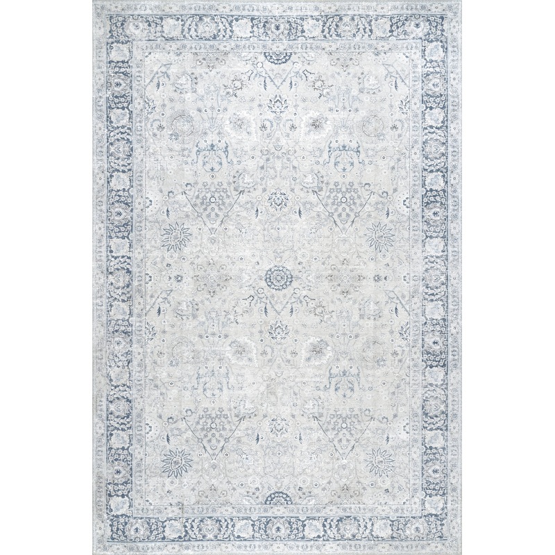 Bayberry Vintage Washable Rug | Light Blue