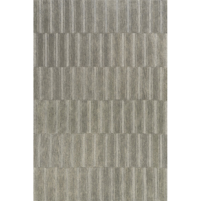 Starke Broken Stripe Wool Rug | Grey