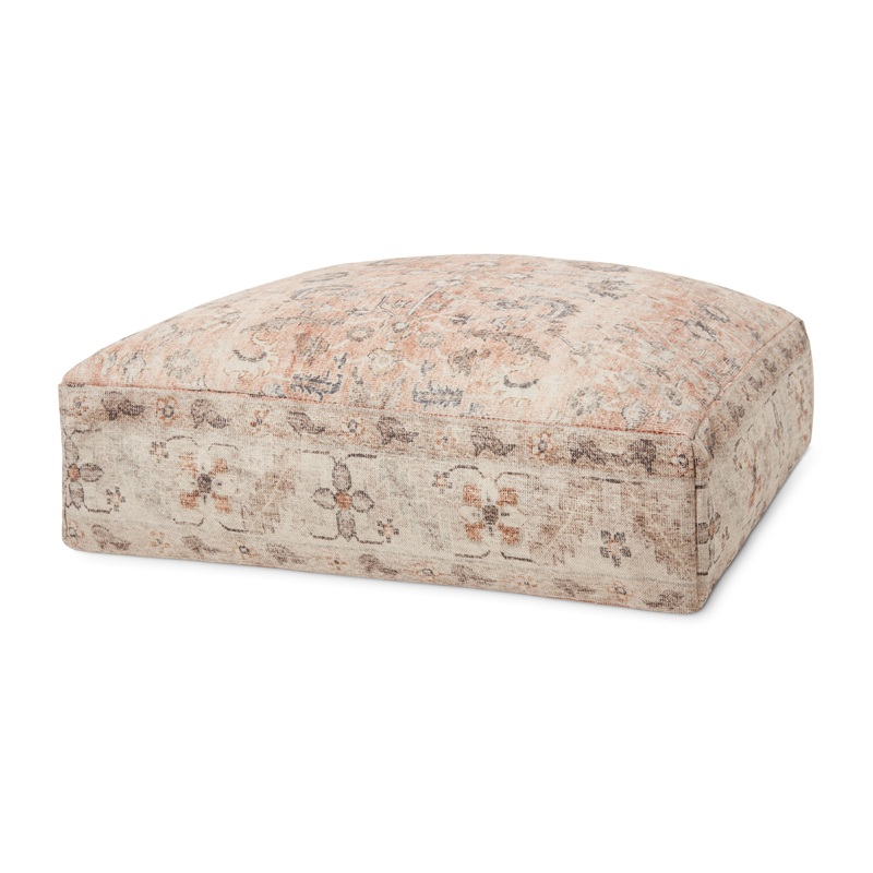 Loloi Pouf | Blush / Cream Multi