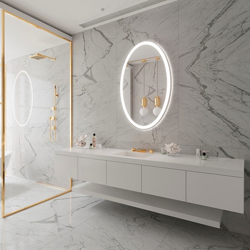 Paris Mirror Galaxy Oval 30″ x 48″ LED Lighted Mirror, 3CCT Selectable