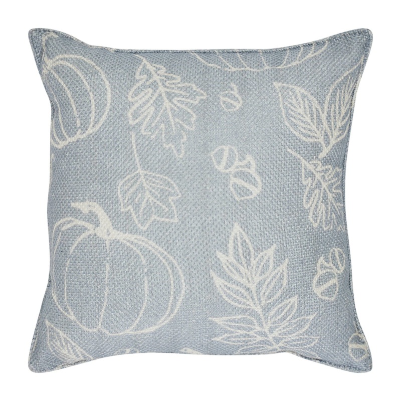 Silhouette Pumpkin Grey Pillow 14×14