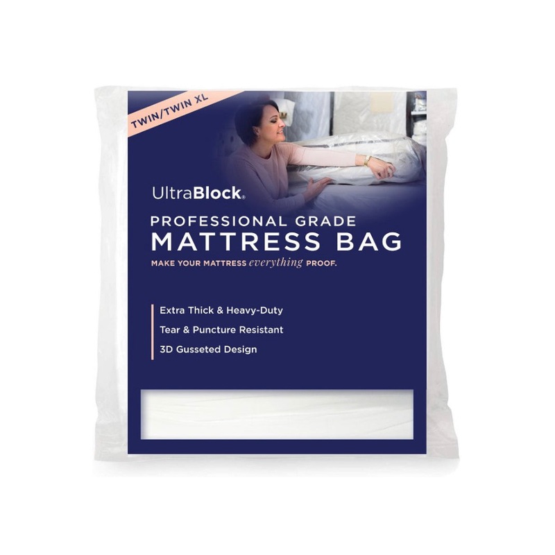 UltraBlock Mattress Bags for Moving – 6 Mil Thick Plastic Mattress Storage Bag Cover, Twin