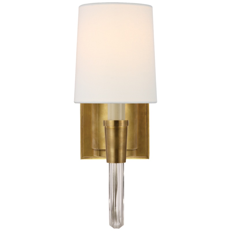 Vivian Single Sconce with Linen Shade