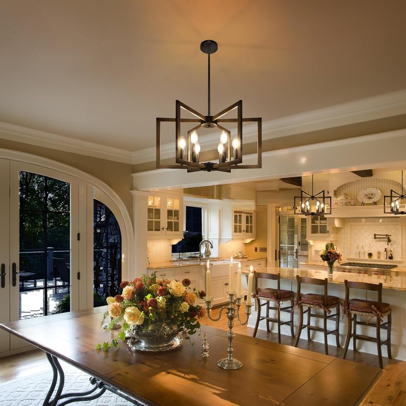6-Light Vintage Farmhouse Pendant Lights