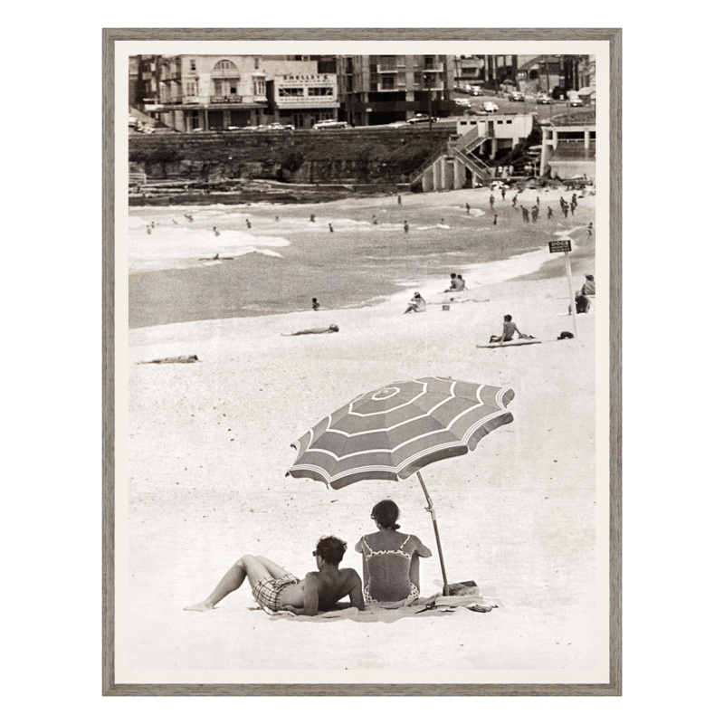 “Vintage Beach Vacation” Framed Art Print