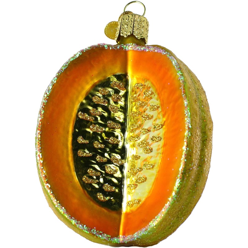 Old World Christmas Cantaloupe Glass Blown Ornament for Christmas Tree