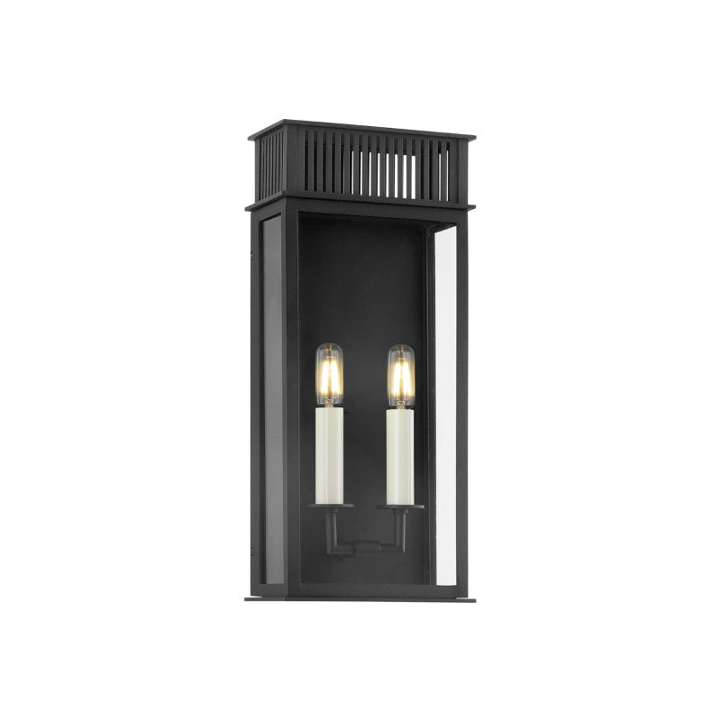 Troy B6018 Gridley 2-lt 18″ Tall Outdoor Wall Sconce