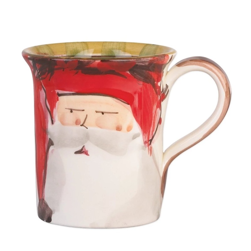 VIETRI: Old St Nick Mug 14 OZ – Red Hat