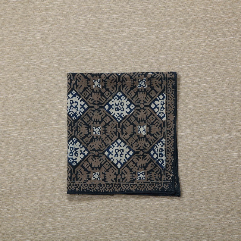 Indigo Batik pocket square