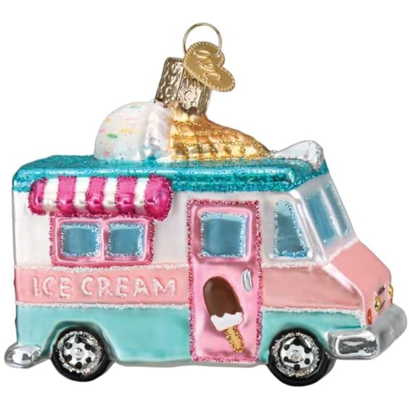 Old World Christmas Glass Blown Tree Ornament, Ice Cream Truck