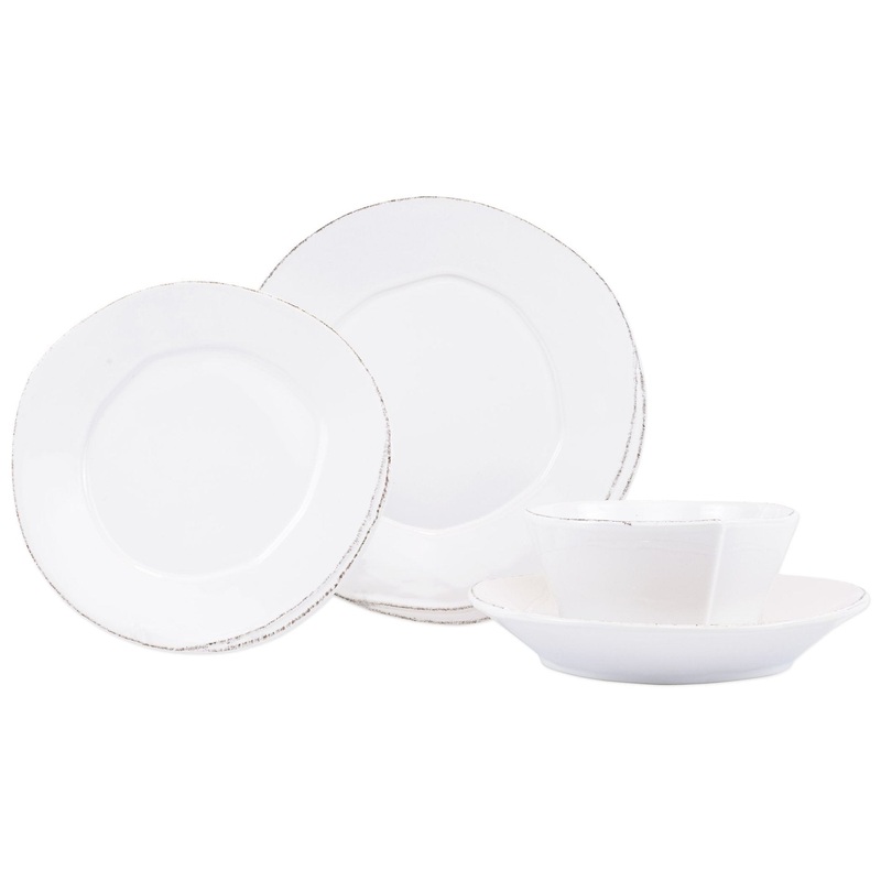 VIETRI: Lastra Four-Piece Place Setting WHITE