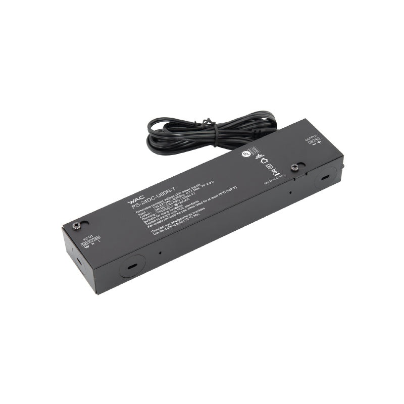 WAC PS-24DC-U60R-T 60W 120-277VAC/24VDC InvisiLED Lite/Pro/Pro2/Pro3 Remote Power Supply