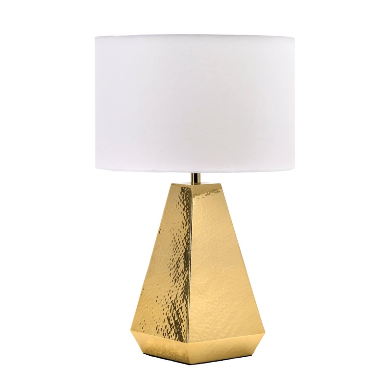 24-inch Recessed Iron Prism Table Lamp | Brass