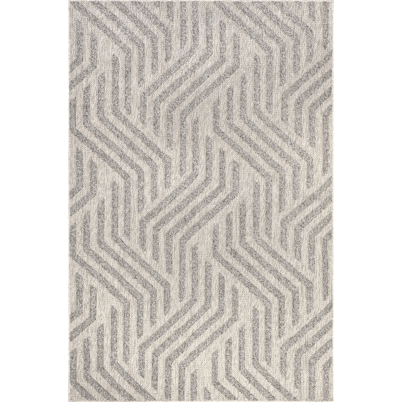 Livia Lined Zig Zag Indoor/Outdoor Rug | Beige