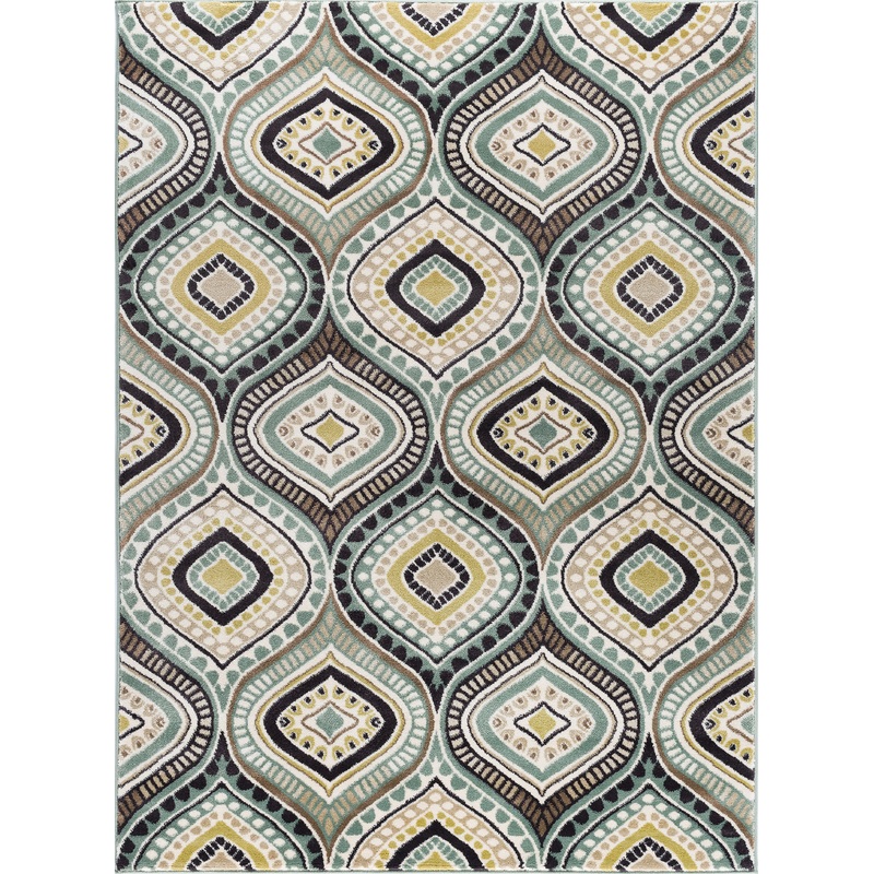Tayse Abstract Area Rug CPR10-Aurora Contemporary Cut Pile Indoor Polypropylene