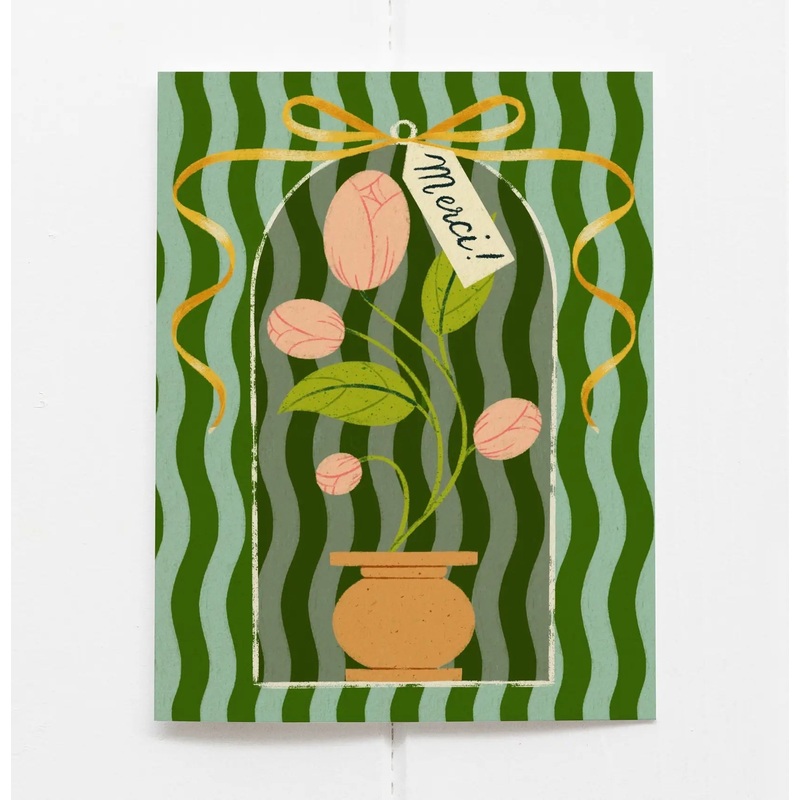 Merci Flower Greeting Card