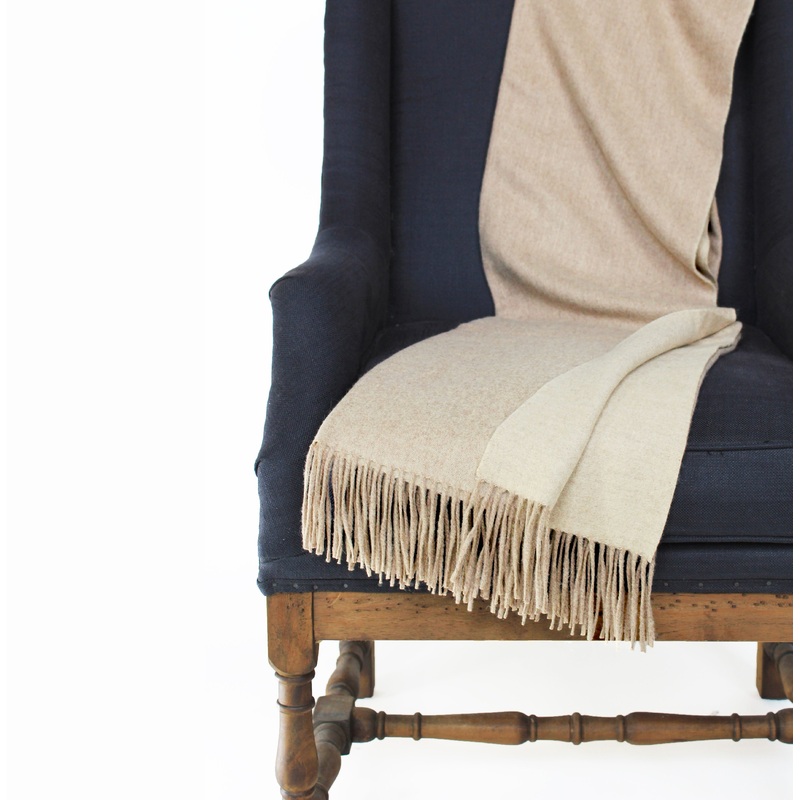 100% Merino Wool Reversible Throw