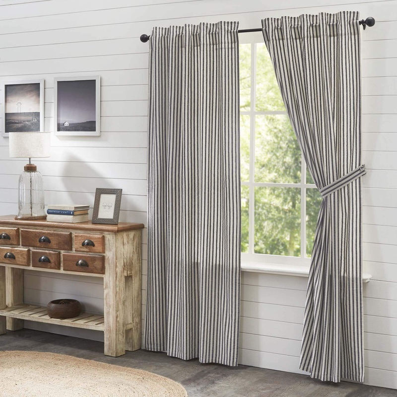 Ashmont Ticking Stripe Panel Set of 2 84×40