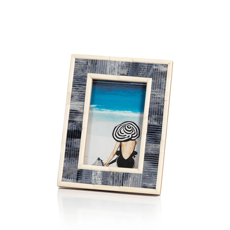 Blue Carved Bone Photo Frame