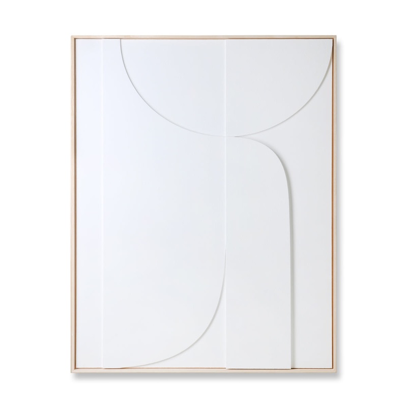 Framed Relief Art Panel White B Extra Large