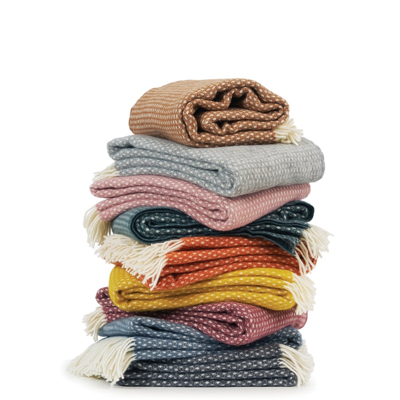Knut Brushed Lambswool Throw, Nine Color Variants