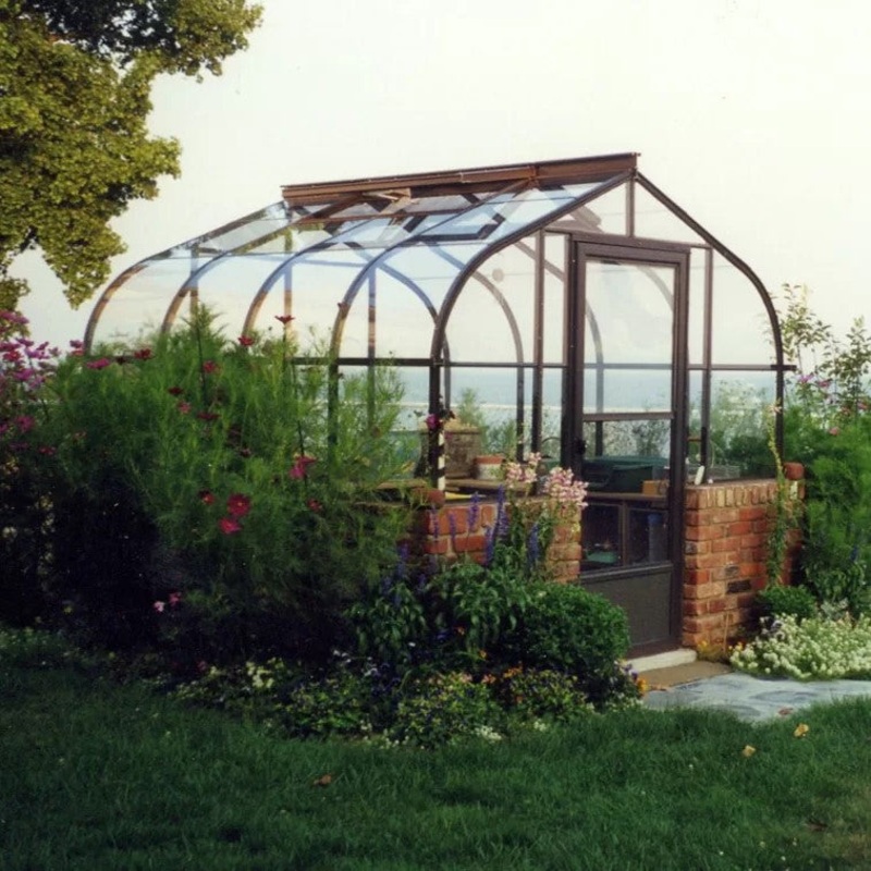 Pacific Glass Greenhouse Kit with 3mm Tempered Glass Panels and Aluminum Frame