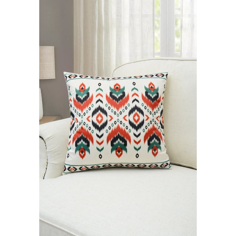 Red Ikat Motif Pillow