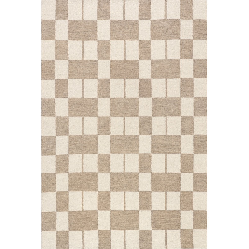Caitlin Geometric Wool Rug | Beige