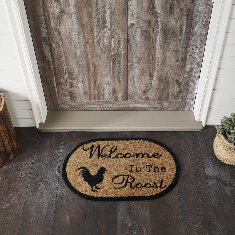Down Home Welcome to the Roost Coir Rug Oval 20×30