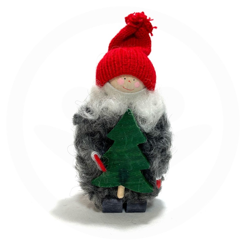 Swedish Christmas Tomte Kid with Tree