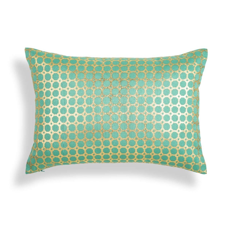 Alani 14 x 20 Inch Green Cushion Cover